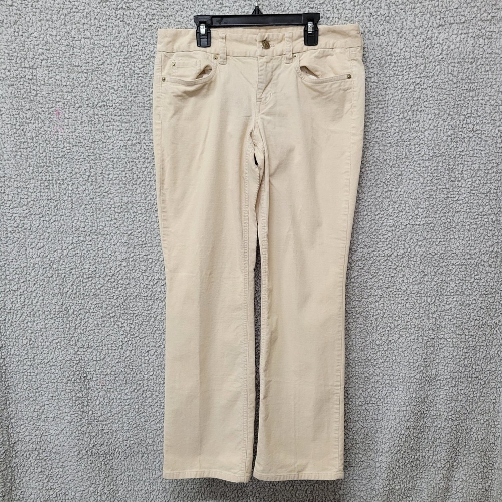 J.Crew Favorite Fit Corduroy Pants Cream Beige Straight Leg Size 29S Womens 2641
